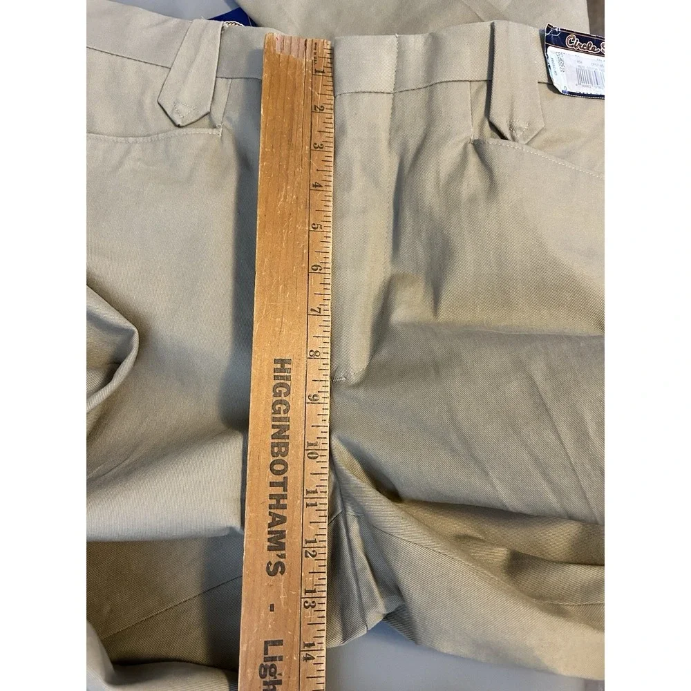 Circle S Western Pants Mens W33.5 Unhemmed Snap Flap Pockets Tan CP57-05 NWT